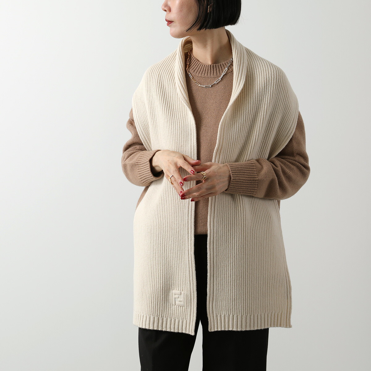 楽天市場】FENDI フェンディ マフラー FXT117 ASG2 レディース リブ