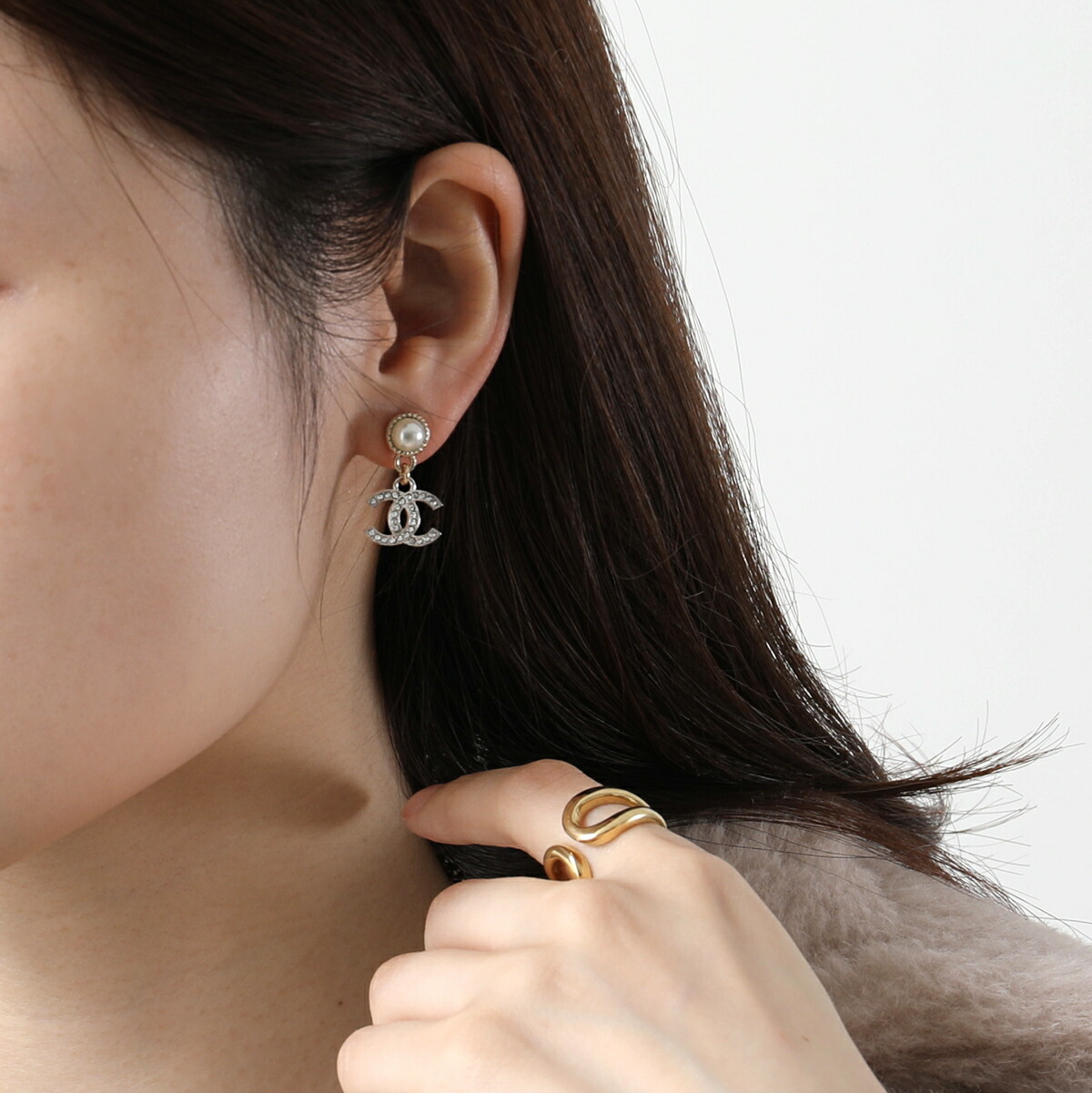 楽天市場】CHANEL シャネル ピアス ABE547 B18381 レディース ココ