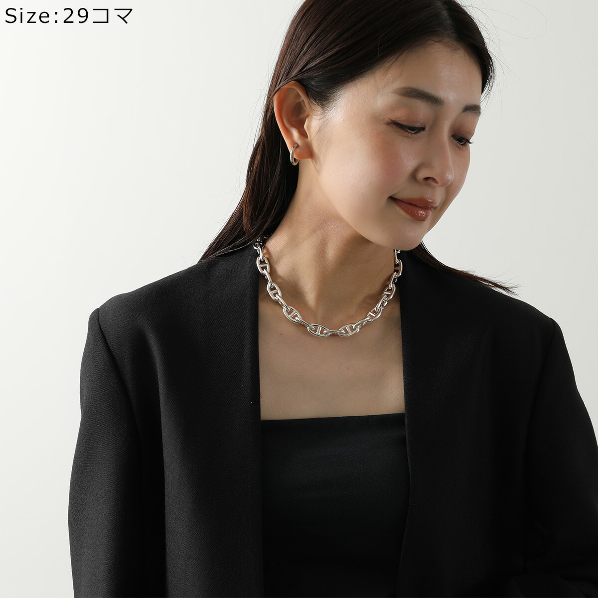 楽天市場】HERMES エルメス ネックレス Chaine d'ancre GM 29コマ 31