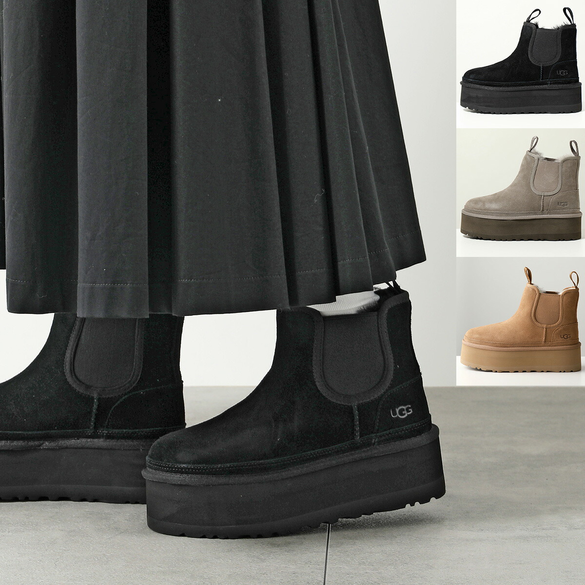 楽天市場】UGG アグ ムートンブーツ Neumel Platform Chelsea