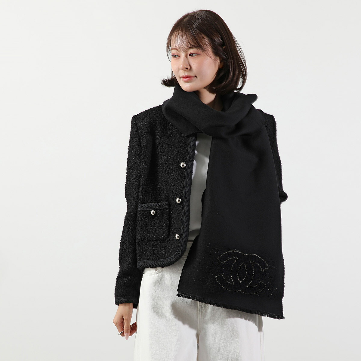 楽天市場】CHANEL シャネル マフラー AAA681 B18961 レディース ウール