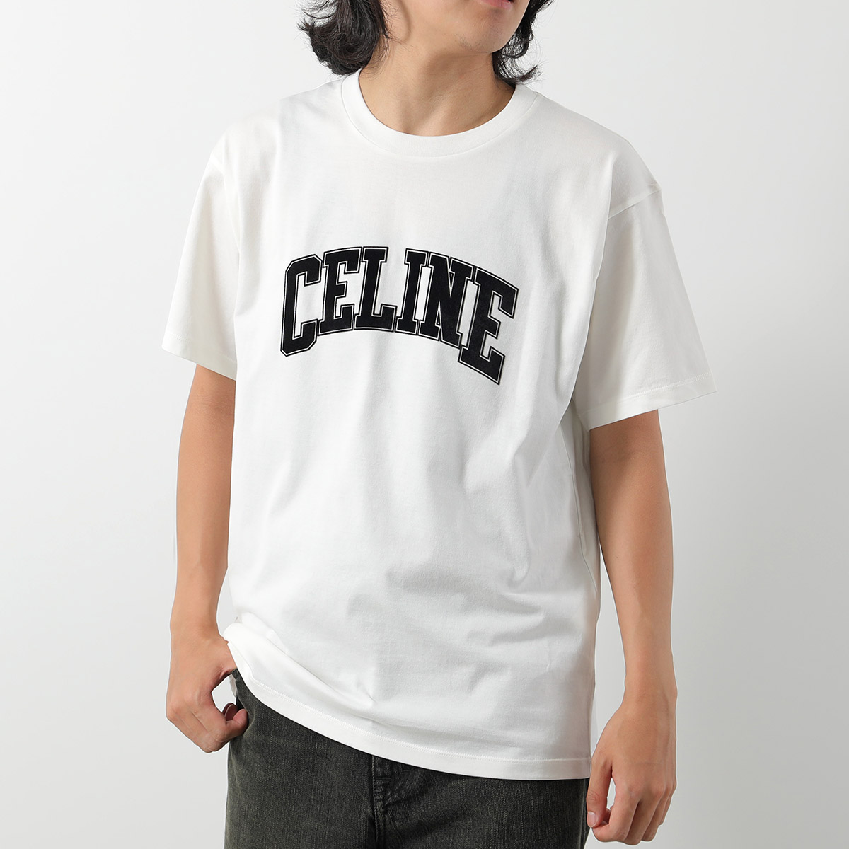 楽天市場】CELINE セリーヌ Tシャツ RX0AY671Q.01OB メンズ ルーズ