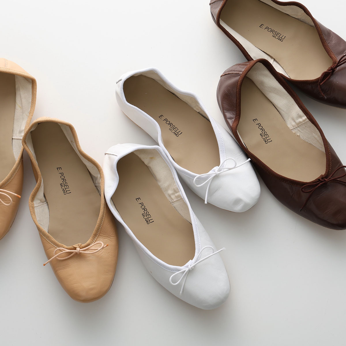 楽天市場】PORSELLI ポルセリ バレエシューズ BALLERINE PELLE