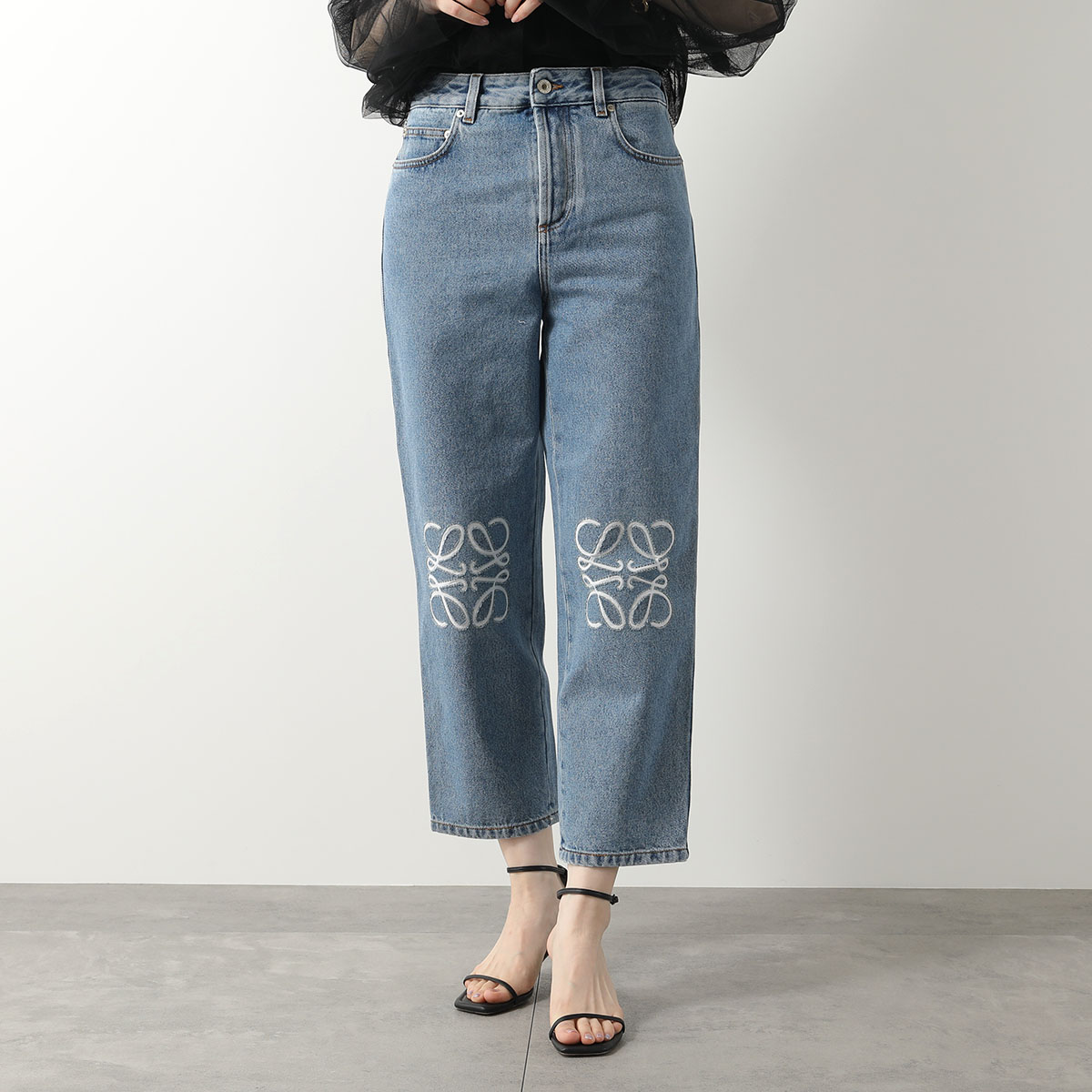 楽天市場】LOEWE ロエベ ジーンズ ANAGRAM CROPPED アナグラム
