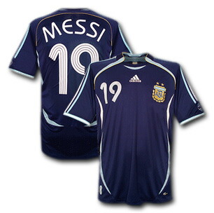 楽天市場】アルゼンチン代表 2006 アウェイ（紺） #19 MESSI リオネル