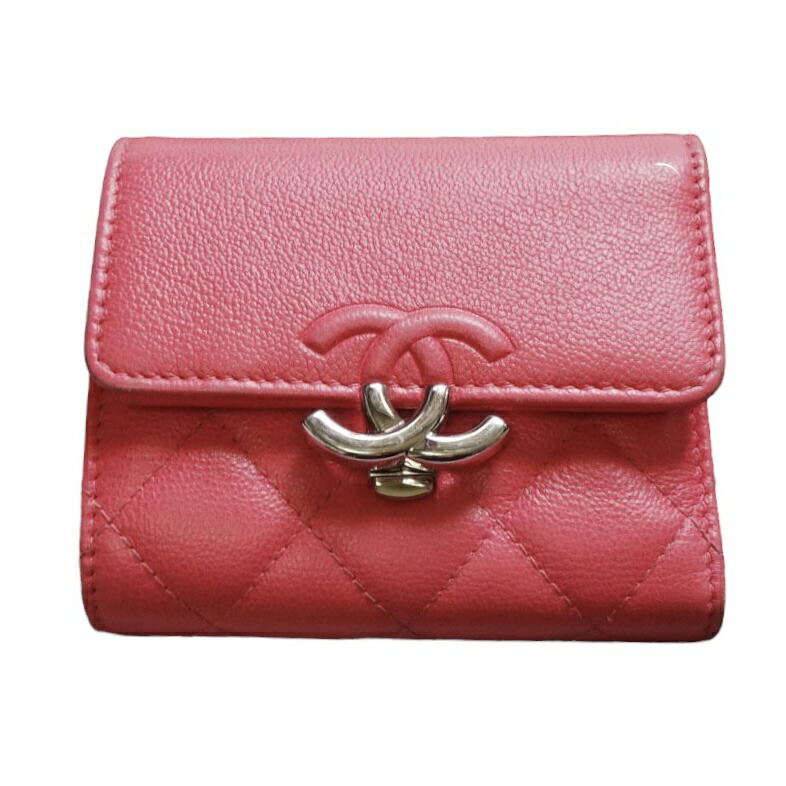 楽天市場】美品 CHANEL シャネル財布 キャビアスキン ハーフココ 折り