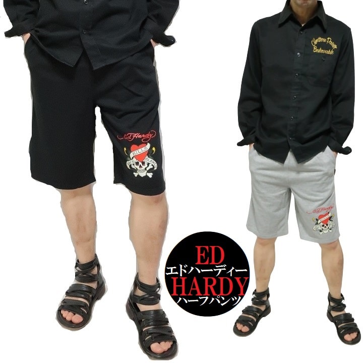 楽天市場】エドハーディー ed hardy ハーフパンツ スカル/ラブキル