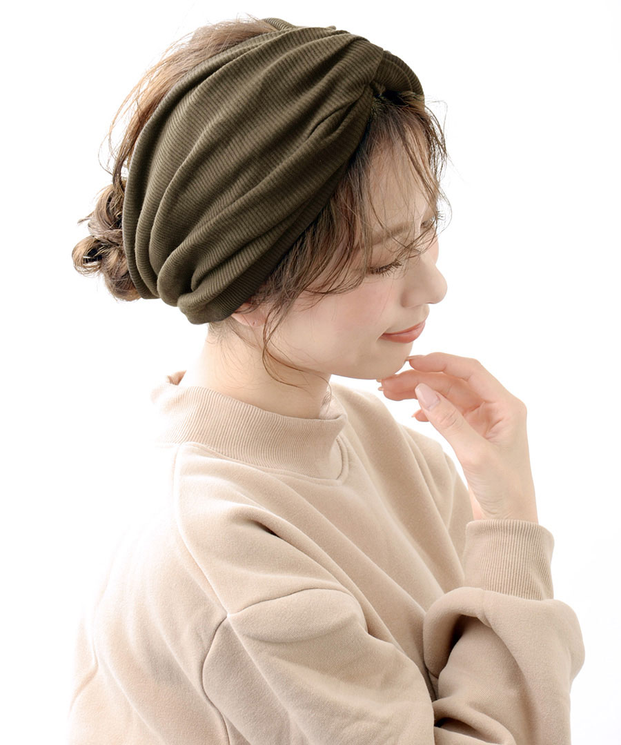楽天市場】ボリュームワイドリブターバンヘアバンド ターバンヘア