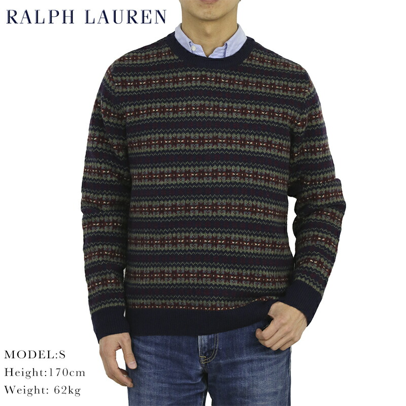 楽天市場】POLO Ralph Lauren Men's Fairisle Crewneck Sweater US