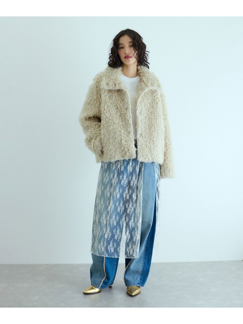 楽天市場】【SALE／30%OFF】EcopeLループファーハーフコート ADAM ET