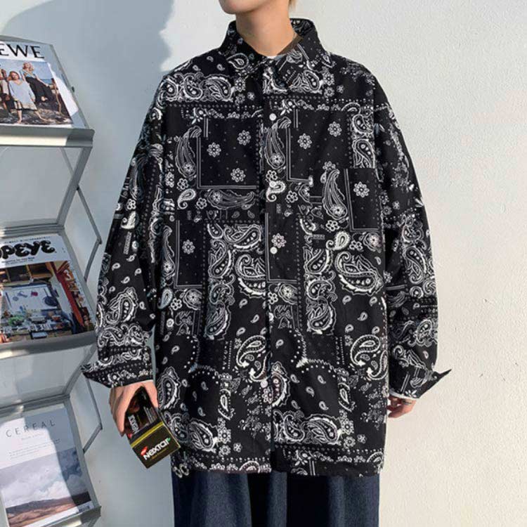 楽天市場】ペイズリー柄 シャツ メンズ カジュアルシャツ 長袖シャツ