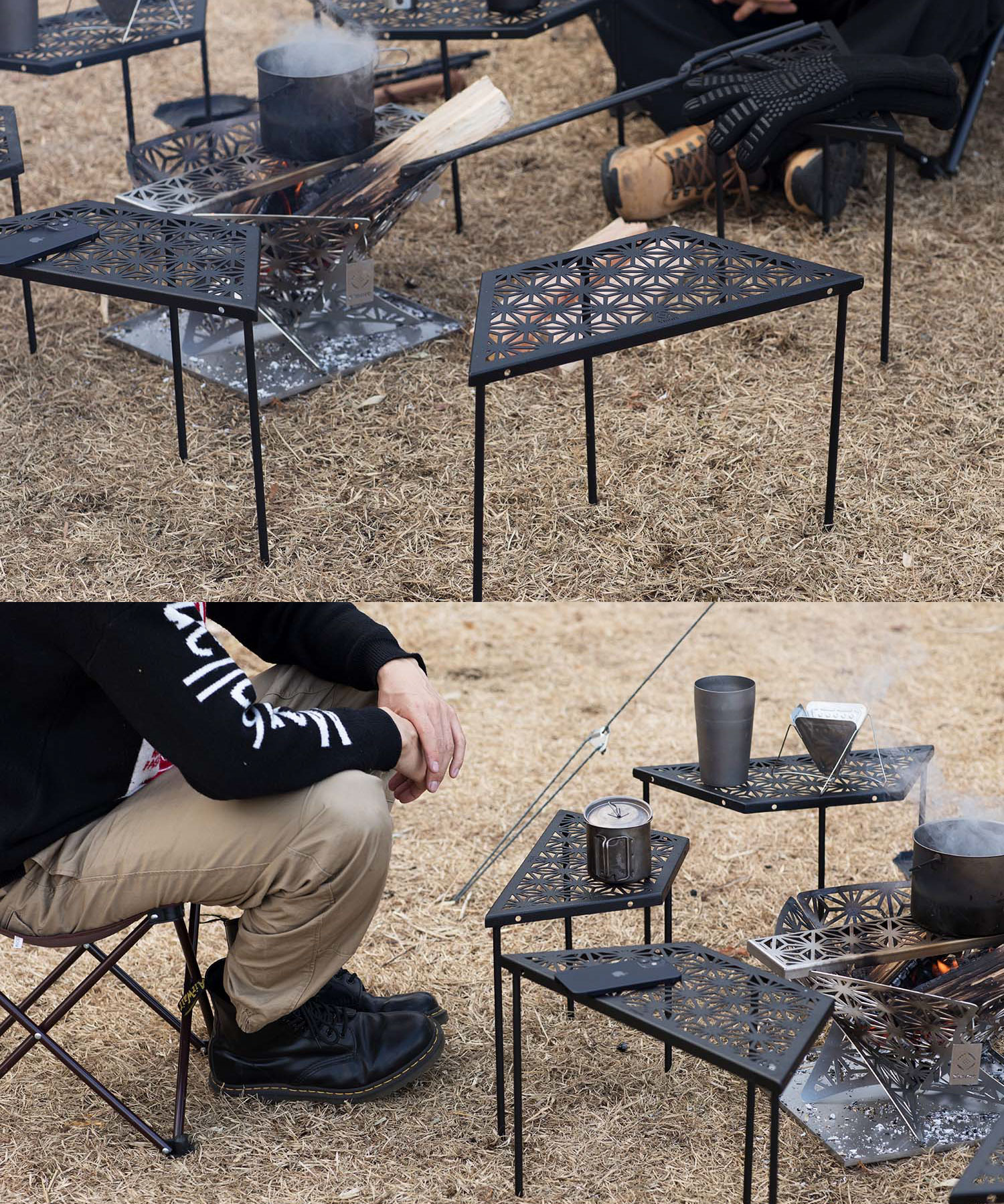 楽天市場】【S'more / 和柄アウトドアテーブル6枚セット 】 キャンプ