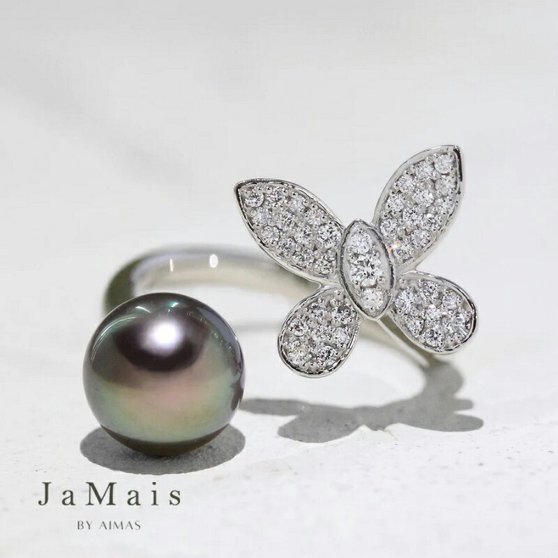 楽天市場】【JaMais】Papillon -パピヨン- 黒蝶真珠 約8.0mm リング 13