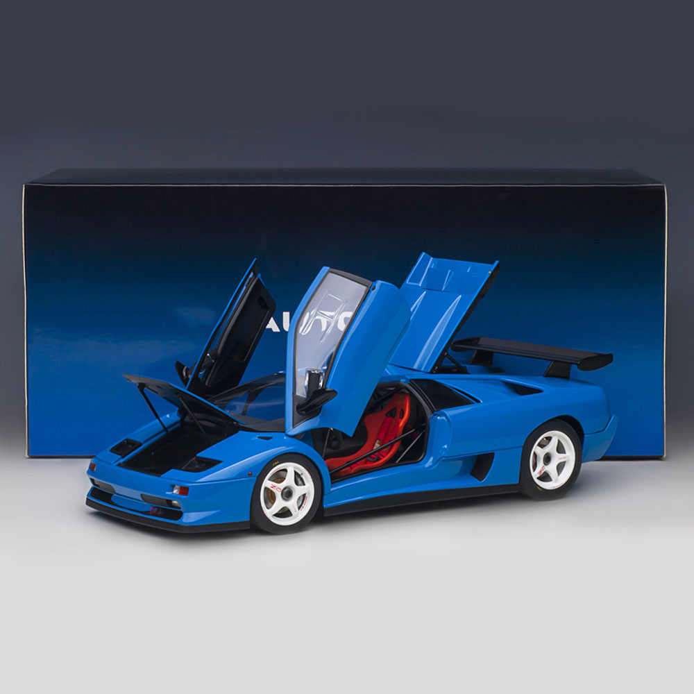楽天市場】ミニカー 1/18 ランボルギーニ ディアブロ SV-R ブルー