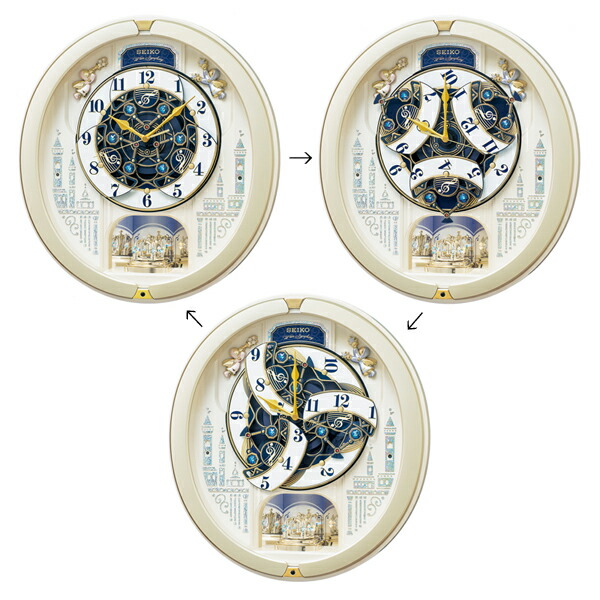 楽天市場】□SEIKO セイコ−【電波掛け時計 からくり時計】回転飾り