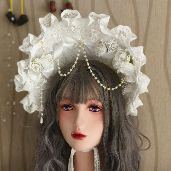楽天市場】ロリータ ボンネット 帽子 ヘッドドレス ヘアアクセサリー 4