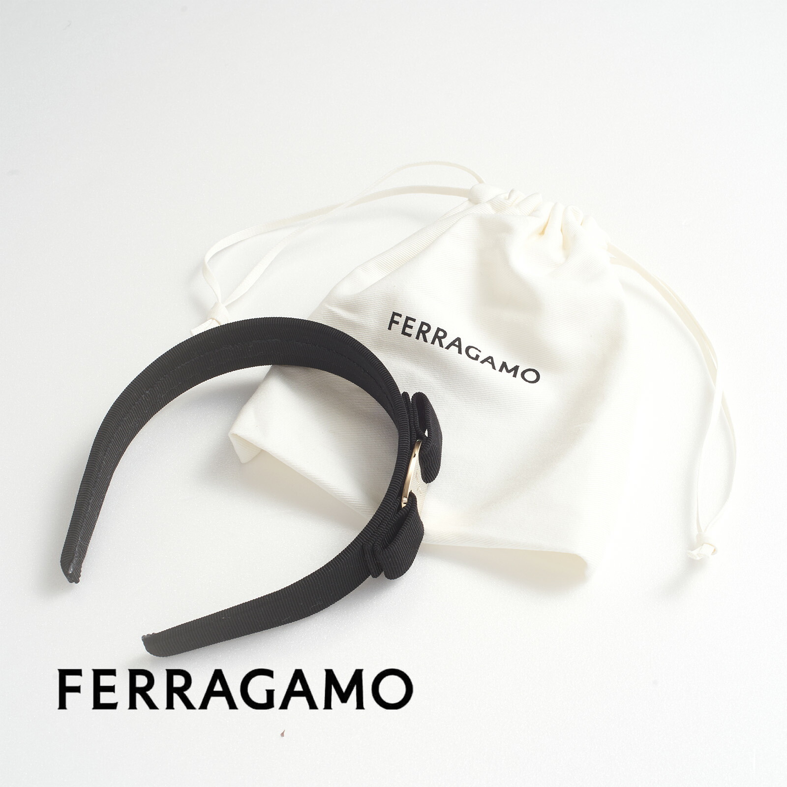 楽天市場】FERRAGAMO フェラガモ カチューシャ NERO ブランド 黒