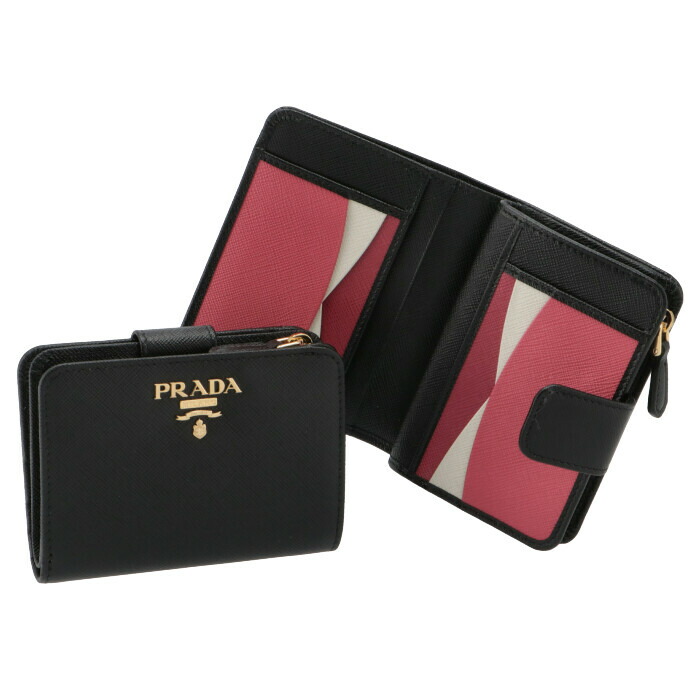 楽天市場】プラダ PRADA 財布 二つ折り レディース サフィアーノ バイ