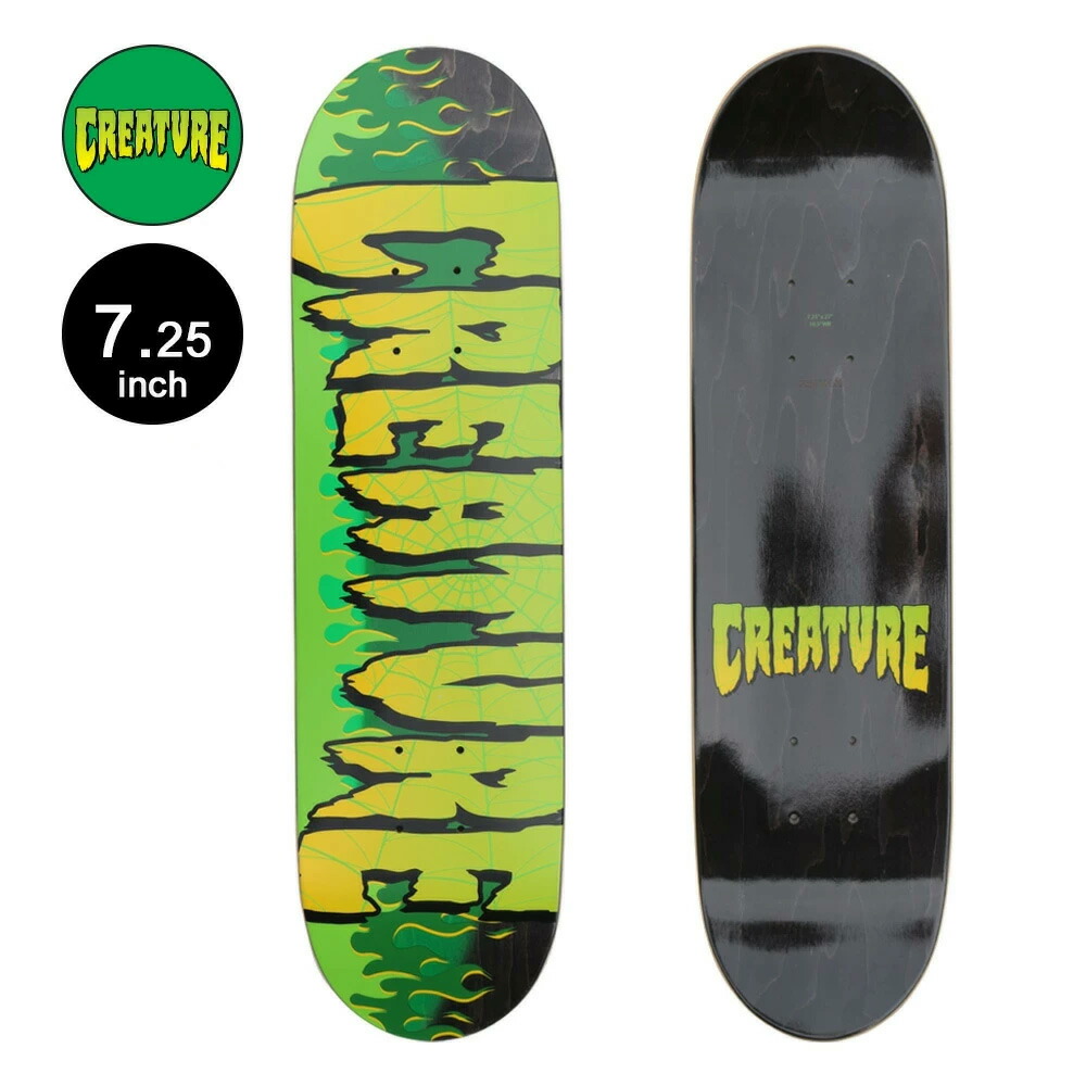 楽天市場】クリーチャー CREATUREスケボー デッキ 7.25 FIRE WEB TEAM