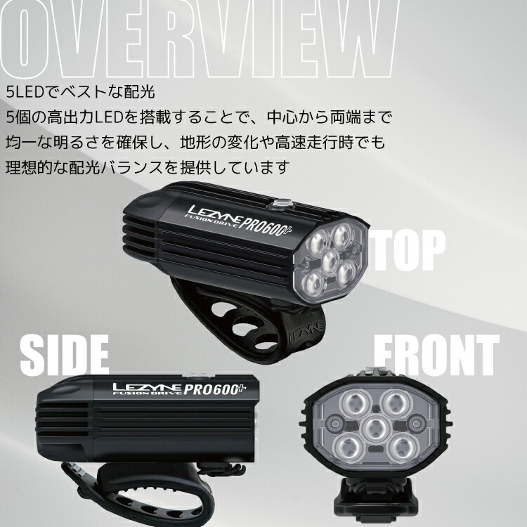 楽天市場】LEZYNE レザイン FUSION DRIVE PRO 600+ LEDライト 最大600