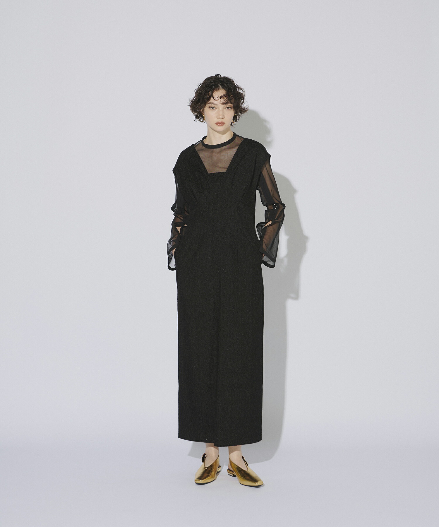 楽天市場】【公式】 ANDRESD アンドレスド 【 V line jacquard dress
