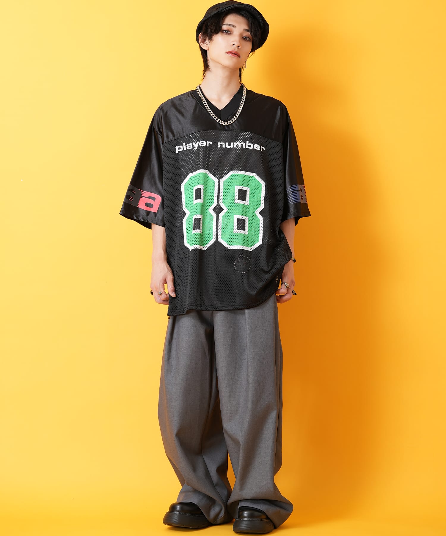 楽天市場】a.p.o.v. コンビメッシュナンバリングフットボールシャツ
