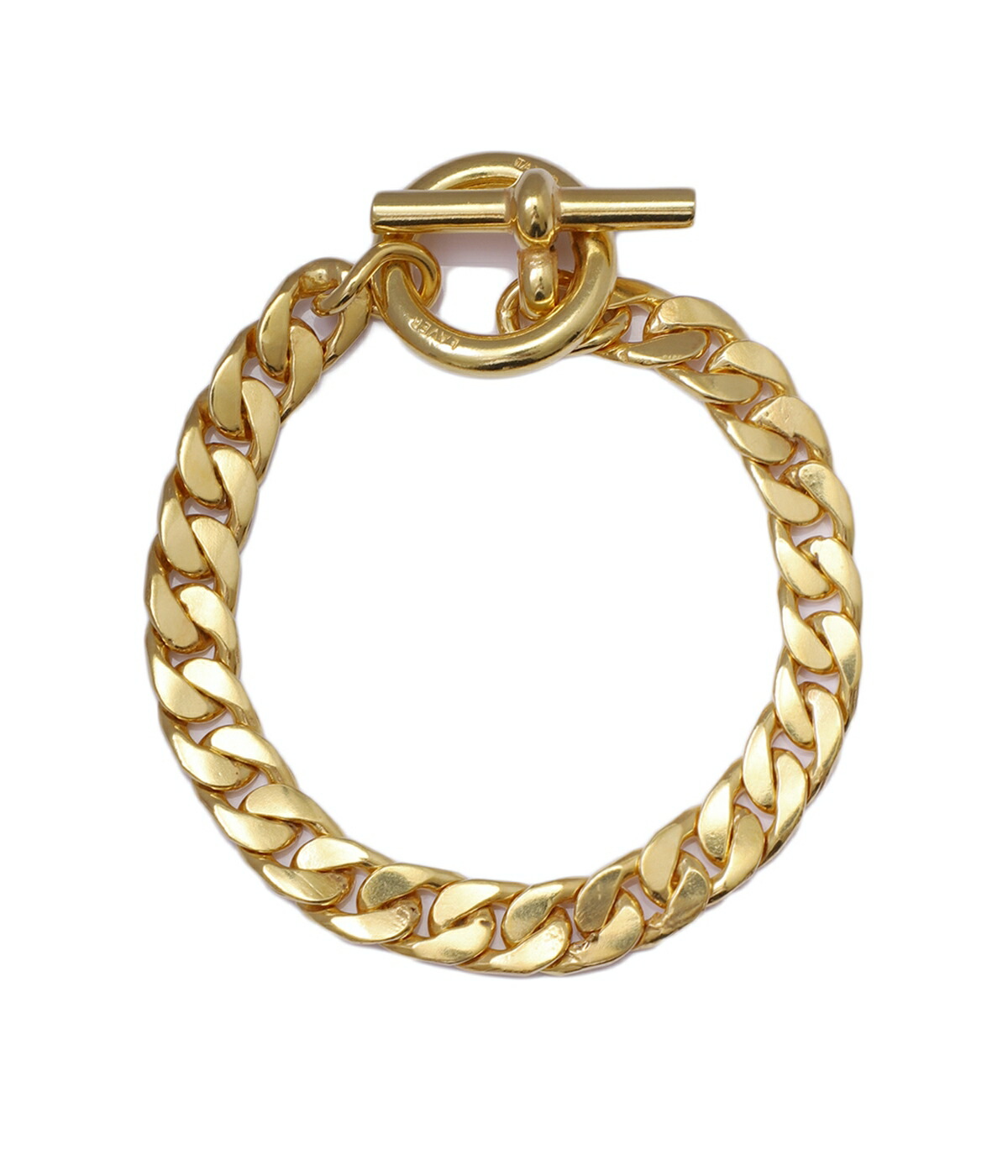 楽天市場】[送料無料]LAVER : 9MM CURB CHAIN T BAR BRACELET - GOLD
