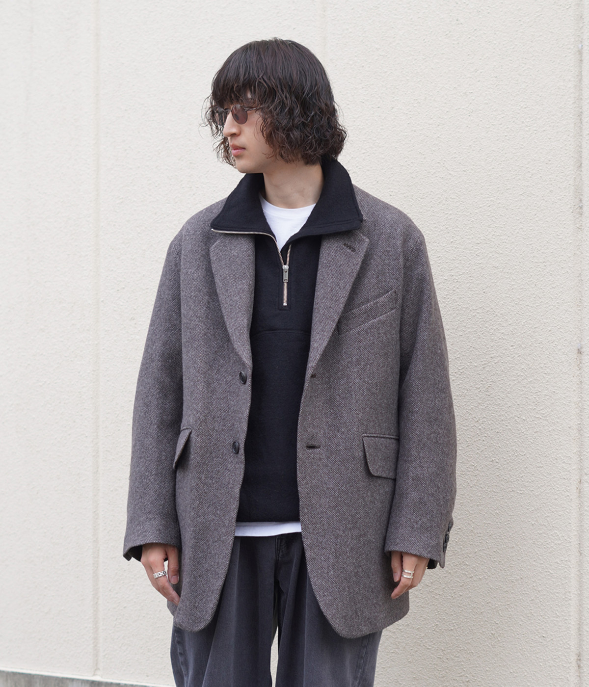 楽天市場】[SALE]URU : WOOL LIGHT TWEED - OVER JACKET : 25FWLT01
