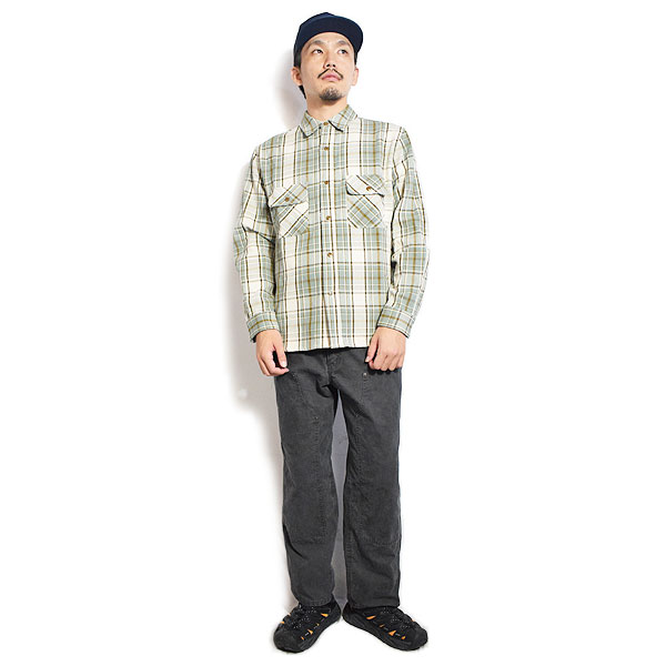 楽天市場】BIG MIKE ビッグマイク HEAVY FLANNEL SHIRTS -MINT×BRN×OFF