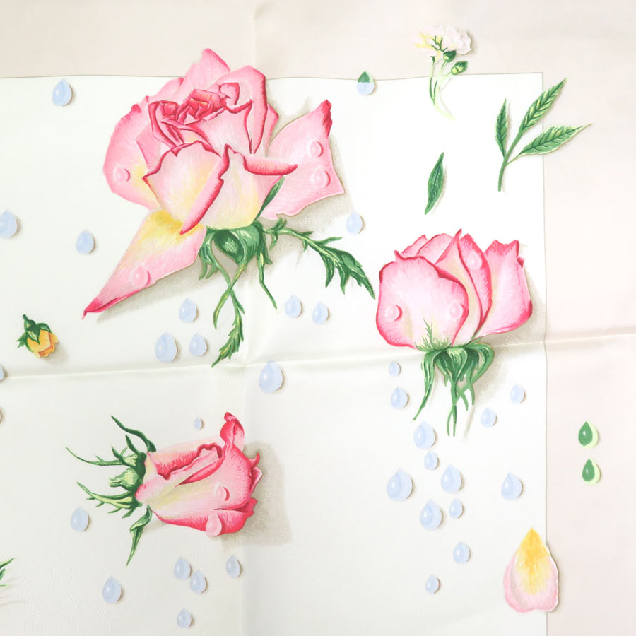楽天市場】エルメス HERMES スカーフ LA ROSEE Anne Gavarni 薔薇の雫