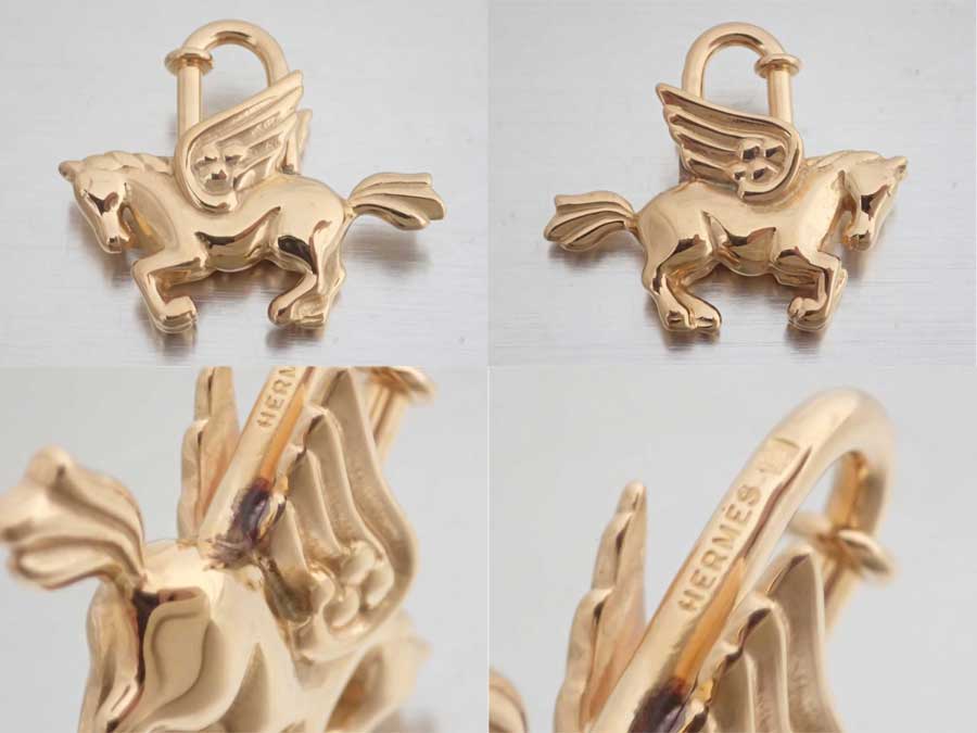 楽天市場】エルメス HERMES チャーム ペガサス ゴールド 金属素材