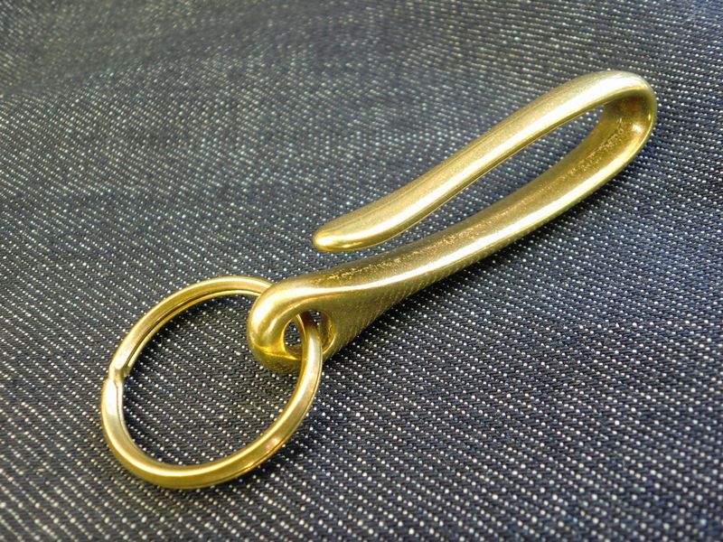 楽天市場】真鍮無垢製 釣り針 ベルトフックキーホルダー キーリング