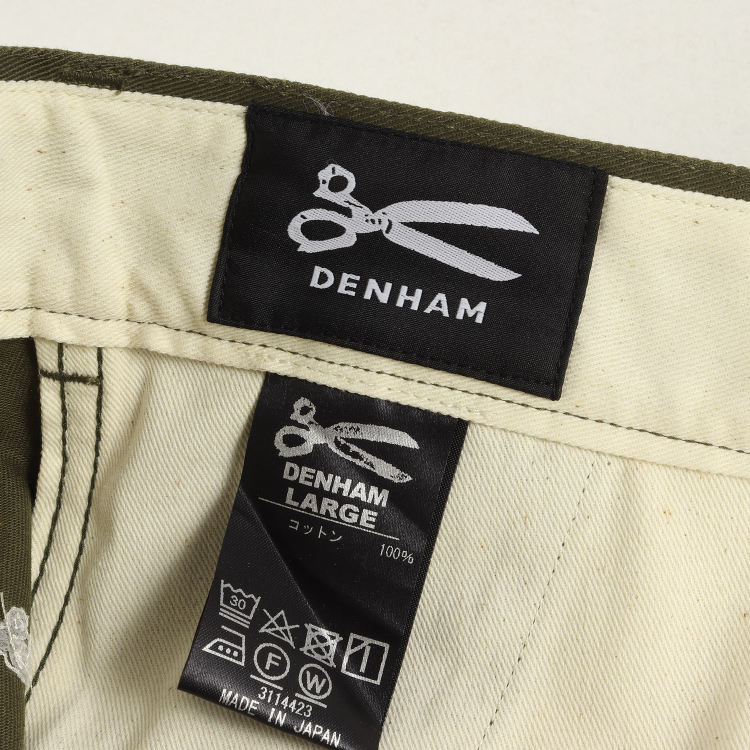 楽天市場】DENHAM デンハム パンツ サイズ:L ワンタック コットン チノ