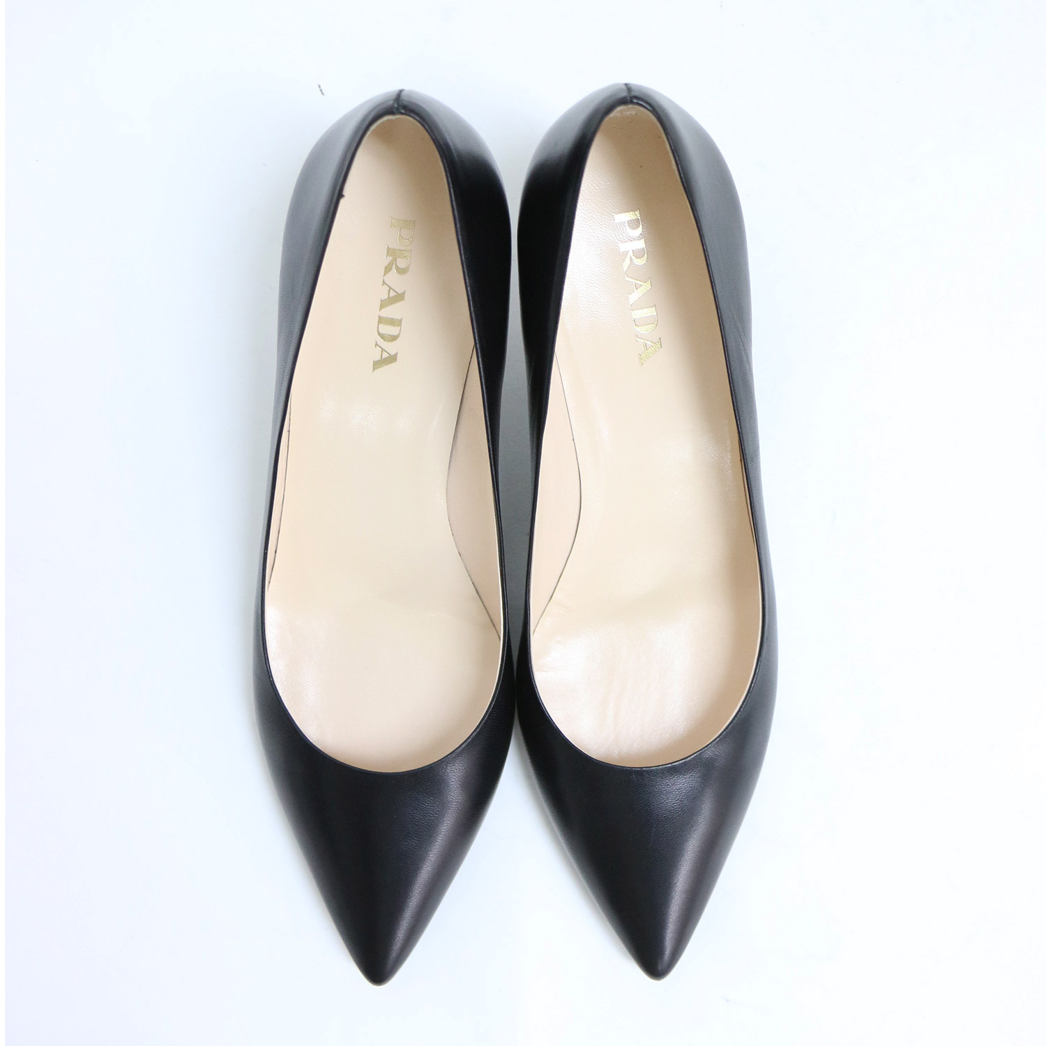 楽天市場】PRADA プラダ パンプス ブラック 黒 サイズ:38 1/2 25.5cm