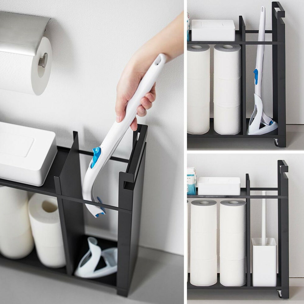 tower 隠せるトイレ引き出し収納 横幅14cm 白 tower 山崎実業 隠せる