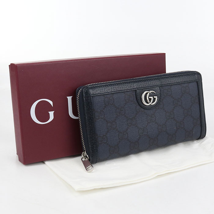 楽天市場】gucci 長財布（カラーネイビー）（バッグ・小物・ブランド