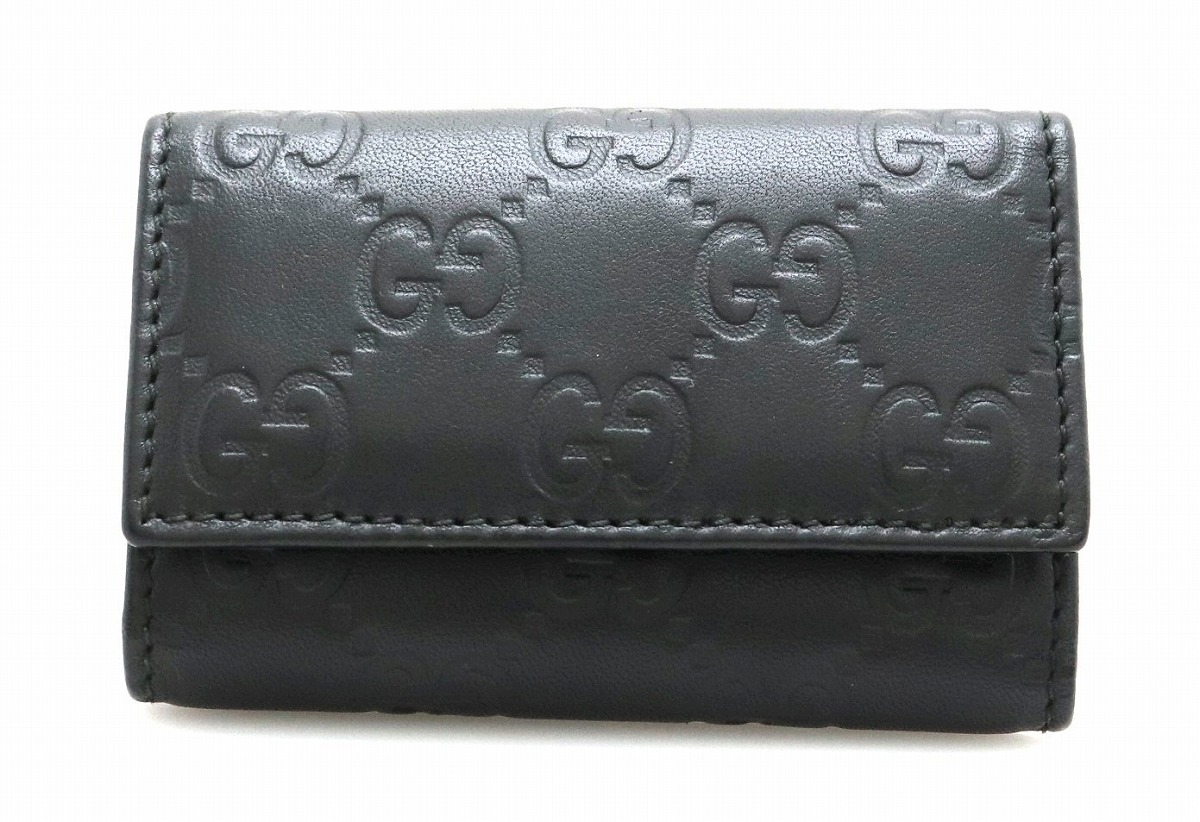 楽天市場】GUCCI グッチ グッチシマ 6連キーケース レザー カーフ 黒