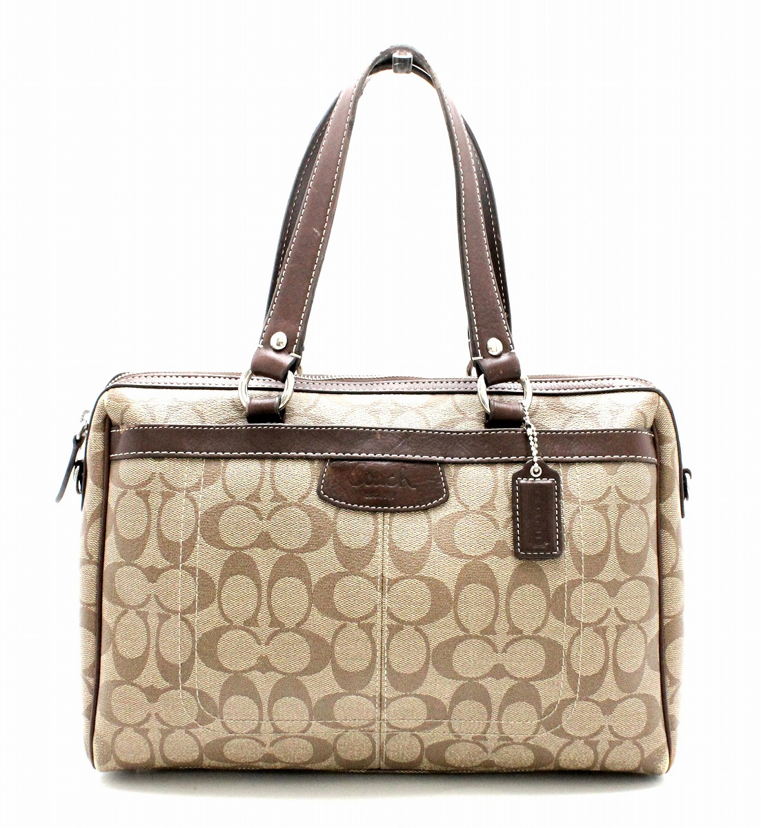 楽天市場】【バッグ】COACH コーチ シグネチャー ミニボストン