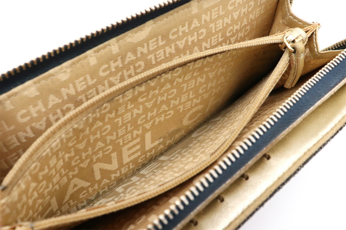 楽天市場】【財布】CHANEL シャネル スパークリングデニム ラウンド