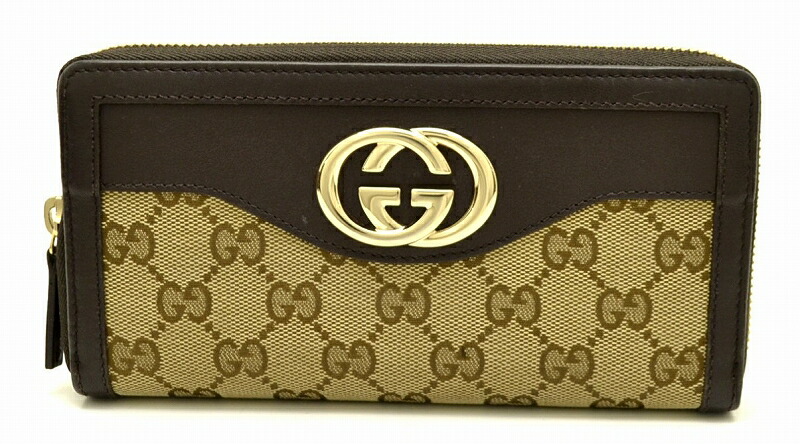 楽天市場】【財布】GUCCI グッチ GGキャンバス レザー ラウンド
