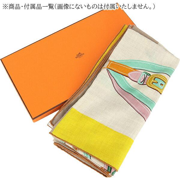 楽天市場】【未使用】 エルメス ショール カレ ジェアン 140 ブリッド