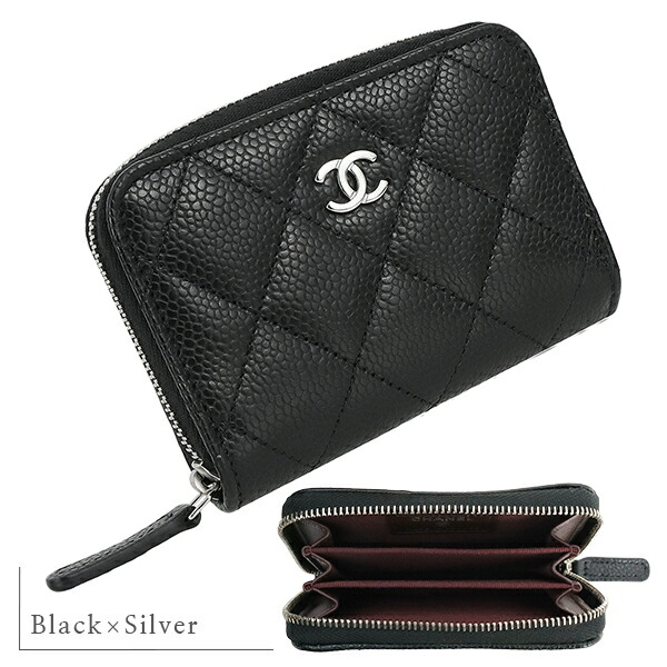 CHANEL クラシックジップパース ラムスキン ブラック ゴールド金具