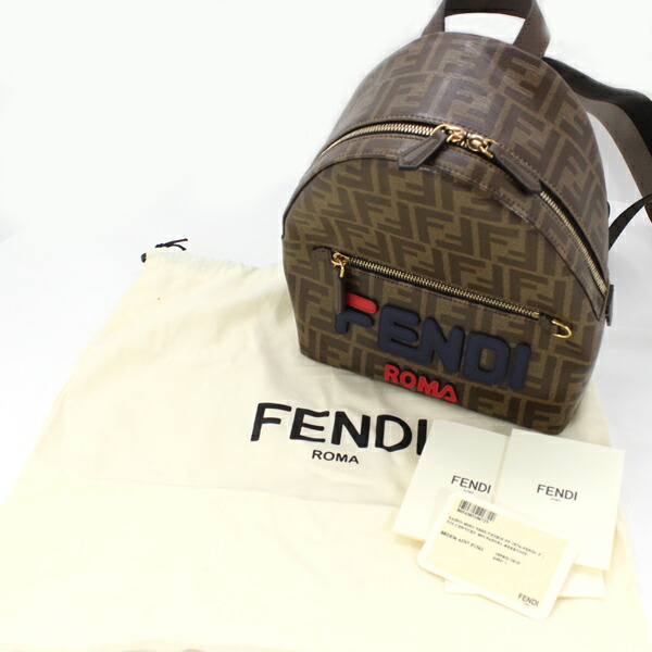 楽天市場】フェンディ フィラ バックパック FENDIxFILA コラボ 茶