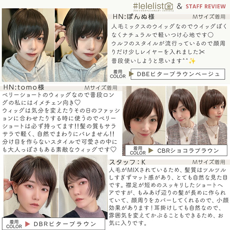 楽天市場】[返品・色交換OK] 医療用ウィッグ 人毛 人毛50% ウィッグ
