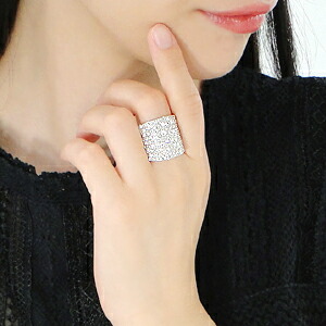 楽天市場】Pt900/K18YG【5.0ct】パヴェ ダイヤモンド リング【送料無料