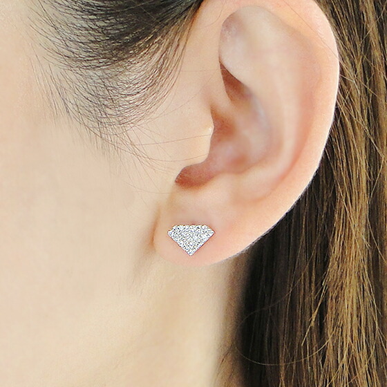 楽天市場】K18WG/YG【0.30ct】ダイヤモチーフ ダイヤモンド ピアス