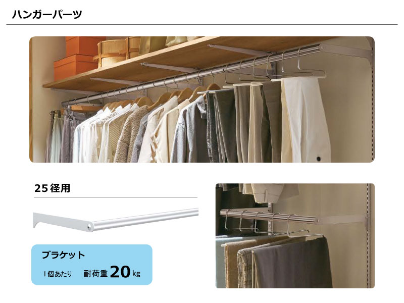 楽天市場】パイプ ハンガーパーツ 25径用 長さ900mm 背中の壁用棚柱