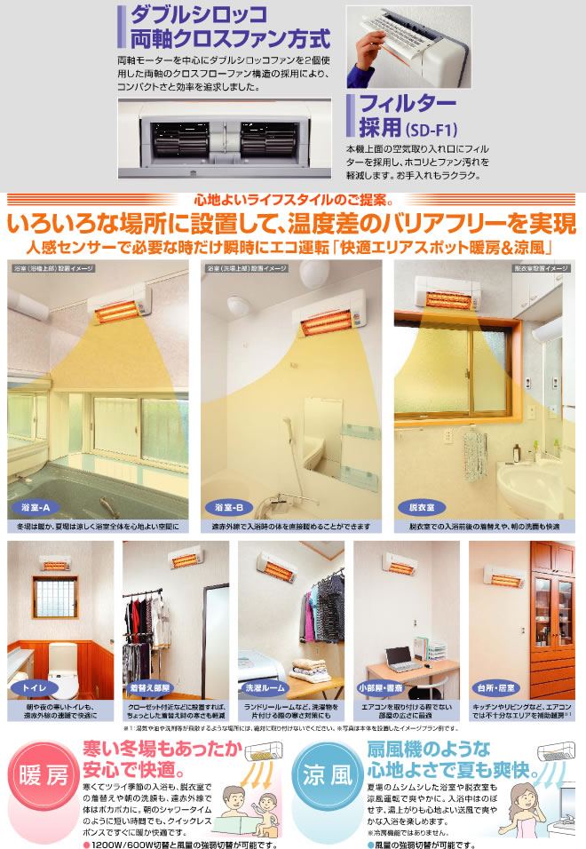 楽天市場】【在庫あり・3年保証】[SDG-1200GSM] 涼風利用OK! 年中