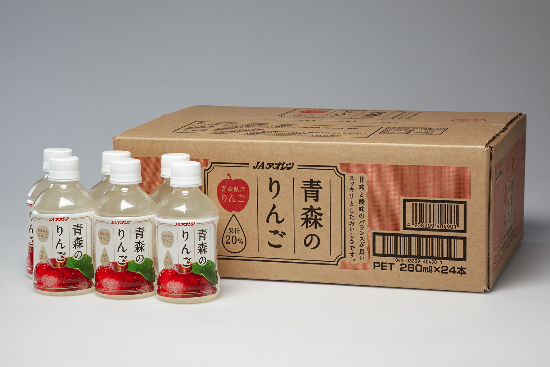 楽天市場】青森のりんご 280ml×24本／JAアオレンメーカー直営店【送料