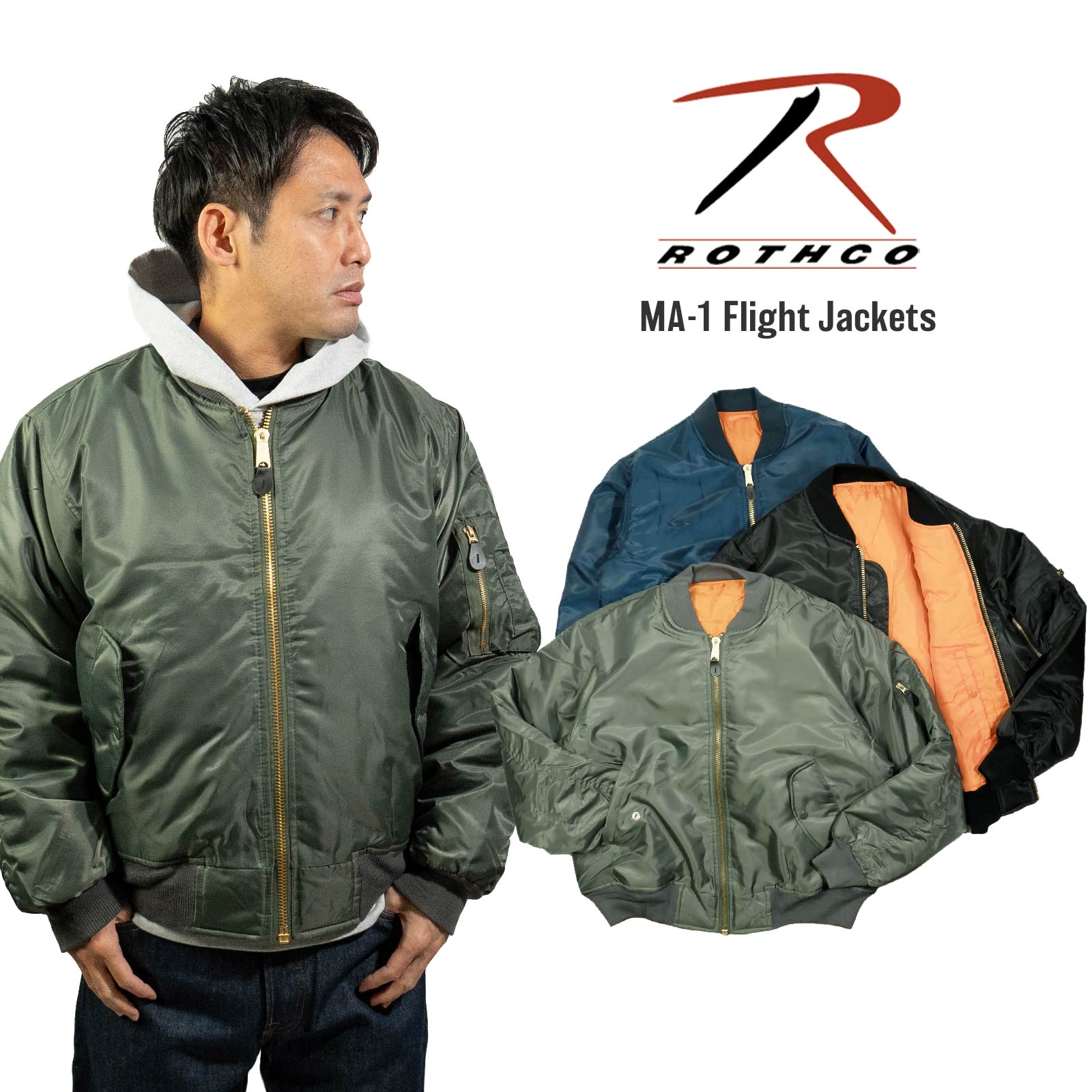 楽天市場】ロスコ ROTHCO MA-1 フライトジャケット ｜ メンズ S M L XL